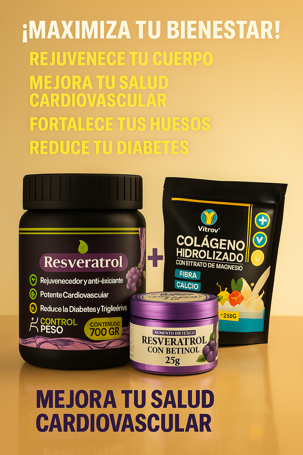 PROTEINA RESVERATROL SABOR A MORA CON COLAGENO Y EXFOLIANTE