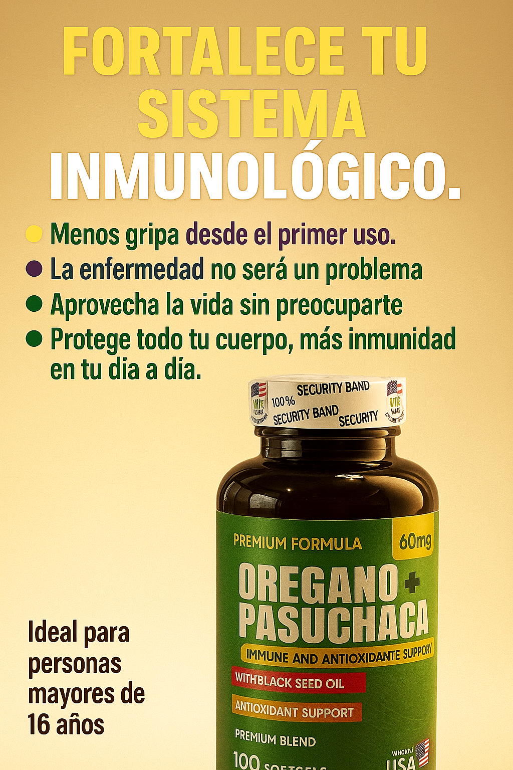 OREGANO + PASUCHACA x 60 CAPSULAS